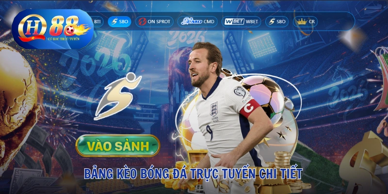 Bảng kèo bóng đá trực tuyến chi tiết