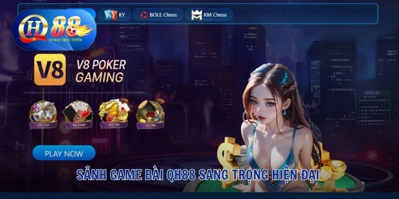 Sảnh Game bài QH88 sang trọng hiện đại